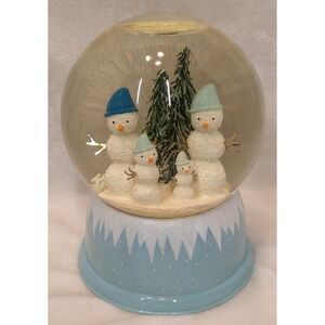 VINTAGE 2004 Martha Stewart Christmas Snow Globe Snowmen Plays "Jingle Bells"